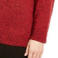 Karen Scott Women's Shawl-Collar Sweatshirt Bright Red Size Petite Small