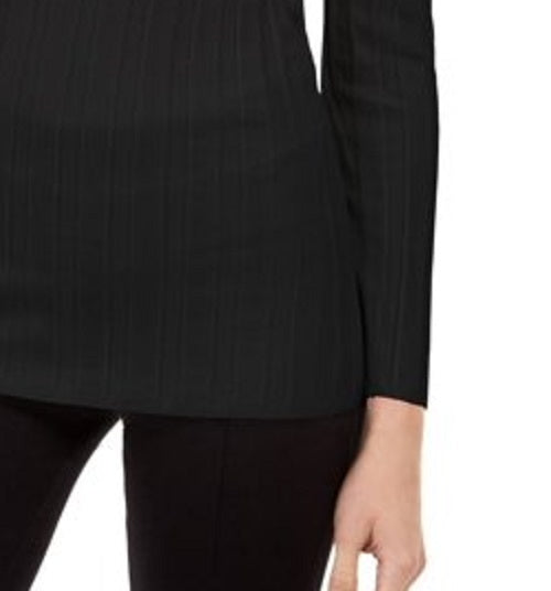 INC International Concepts Women's Off-The-Shoulder Ribbed Sweater Black Size Medium