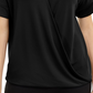 Alfani Women's Collared Knit Top Black Size Petite Medium