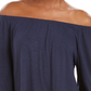 Style & Co Women's Off The Shoulder Bell Sleeve Top Blue Size X-Large