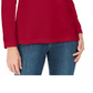 Karen Scott Women's Lace Up French Terry Sweatshirt Red Size XX-Large