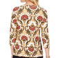 JM Collection Women's Printed Jacquard Top Black Size Small