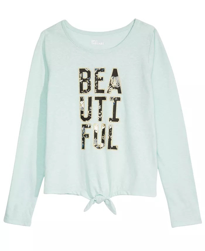 Epic Threads Big Girl's Beautiful T-Shirt Navy Size Small