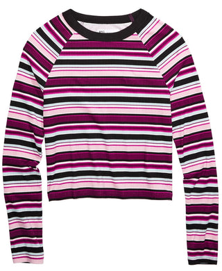Epic Threads Big Girls Striped Top Dark purple Size Small