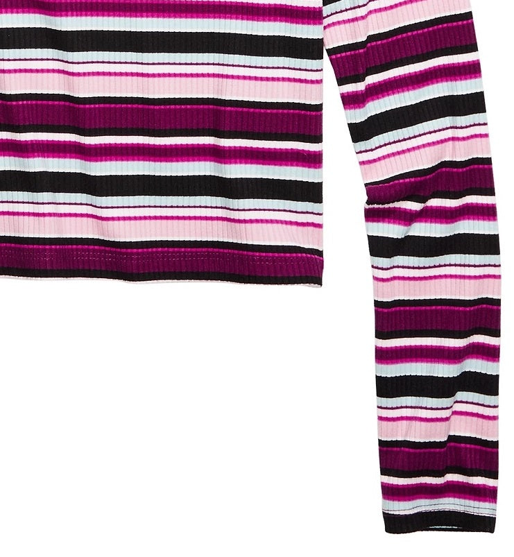 Epic Threads Big Girls Striped Top Dark purple Size Small