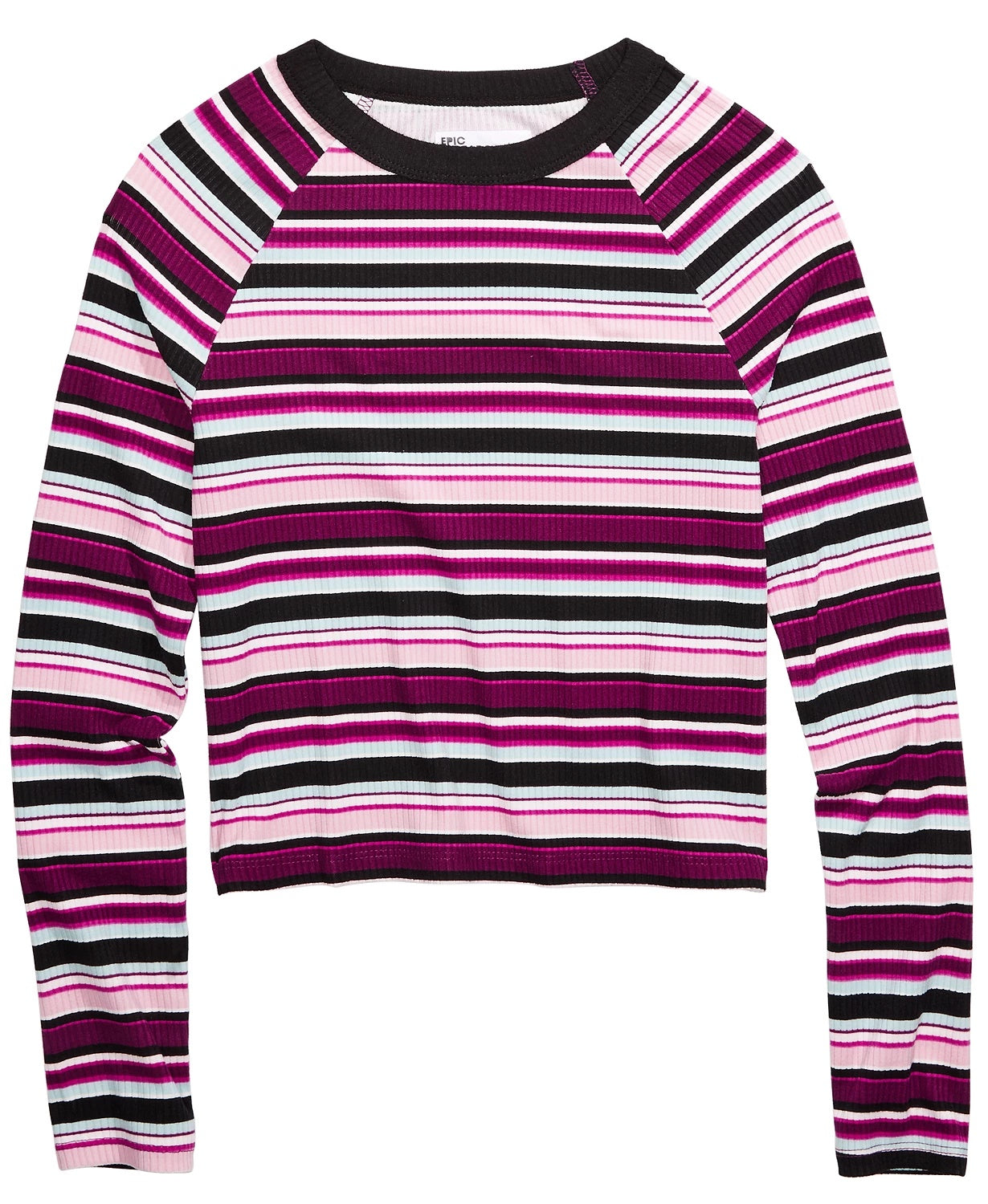 Epic Threads Big Girls Striped Top Dark Purple Size Extra Large
