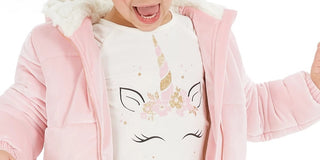 Epic Threads Little Girl's Unicorn Horn Long Sleeve T-Shirt White Size 5