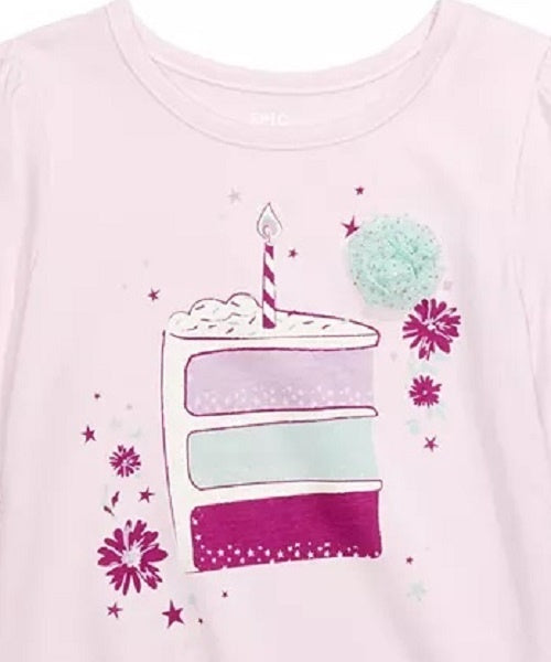 Epic Threads Toddler Girl's Cake Slice T-Shirt Pink Size 4T