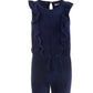 Epic Threads Big Girls Ruffled Velour Jumpsuit Blue Size Small