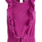 Epic Threads Big Girls Ruffled Velour Jumpsuit Purple Size Large