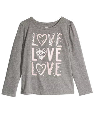 Epic Threads Toddler Girl's Cheetah Love T-Shirt  Grey Size 4T