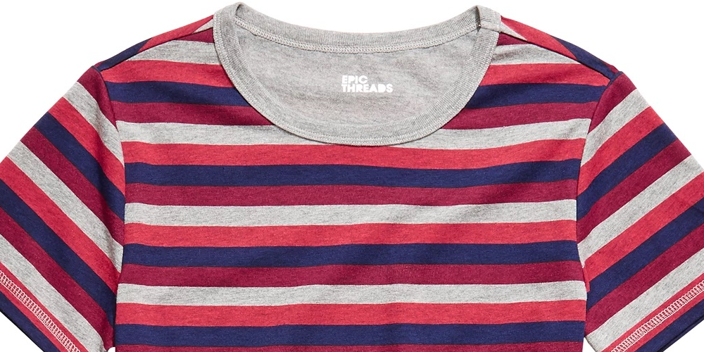 Epic Threads Big Boys Multi-Stripe T-Shirt Gray Size Small
