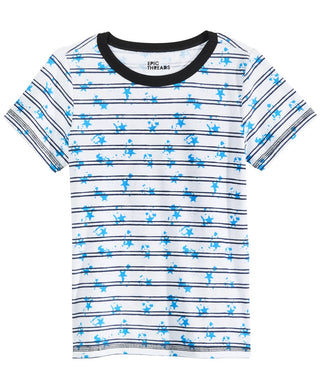 Epic Threads Toddler Boys Splatter Stripe T-Shirt White Size 3T