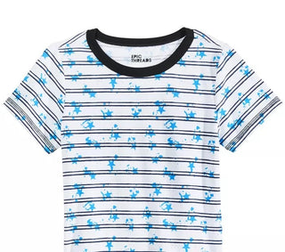 Epic Threads Toddler Boys Splatter Stripe T-Shirt White Size 3T
