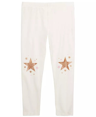 Epic Threads Little Girl's Star Knee Leggings White Size 6X