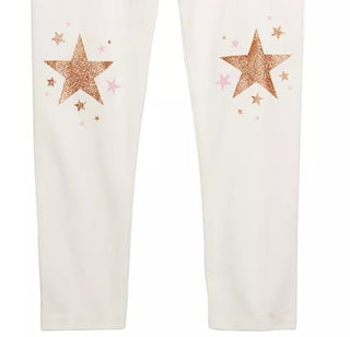 Epic Threads Little Girl's Star Knee Leggings White Size 6X
