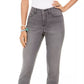 Style & Co Women's Curvy-Fit Skinny Bling Pocket Jeans Charcoal Size 14