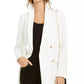 INC International Concepts Women's Double Breasted Blazer White Size Large