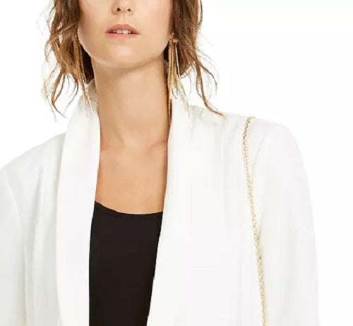 INC International Concepts Women's Double Breasted Blazer White Size Large