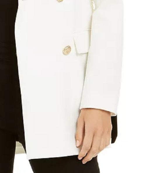 INC International Concepts Women's Double Breasted Blazer White Size Large