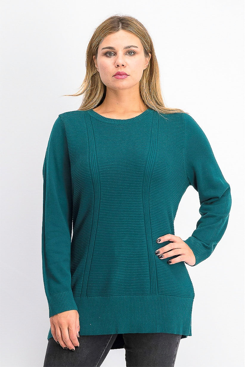 Style & Co Women's Mixed-Stitch Sweater Green Size Small