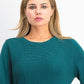 Style & Co Women's Mixed-Stitch Sweater Green Size Small