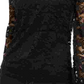 INC International Concepts Women's Petite Lace Mockneck Top Black Size Petite Large