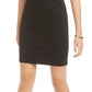 Bar III Women's Faux Leather Contrast Bodycon Dress Black Size Medium