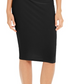 INC International Concepts Women's Ring Hardware Ruched Midi Dress Black Size Large