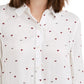 Maison Jules Women's Printed Peplum Top White Size Medium