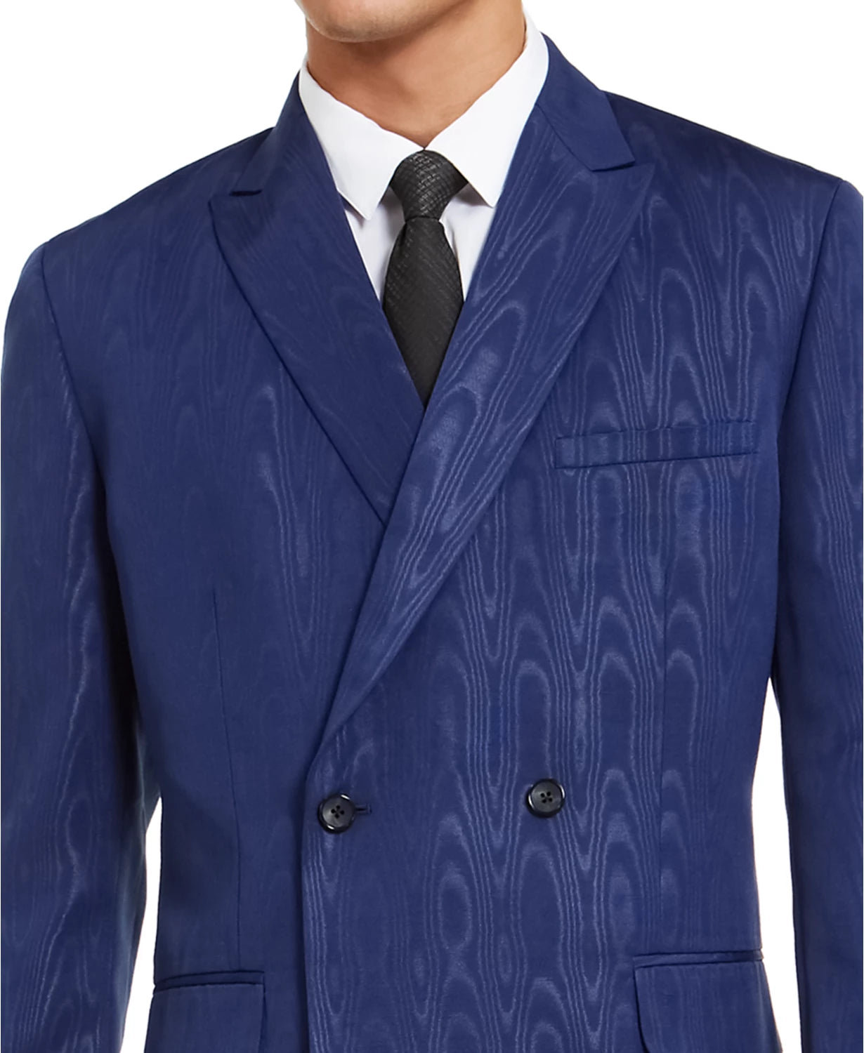 INC International Concepts Men's Sport Coat Slick Double Breasted Slim Fit Navy Size Small