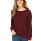 Style & Co Women's Ribbed Drop Shoulder Sweater Purple Size X-Large