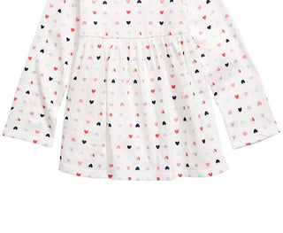 First Impressions Baby Girls Heart-Print Cotton Tunic White Size 24M