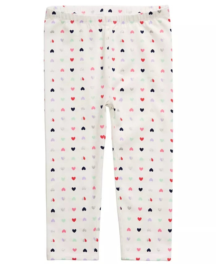 First Impressions Toddler Girl's Heart Print Leggings  White Size 4T