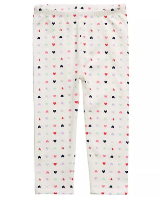 First Impressions Toddler Girl's Heart Print Leggings  White Size 4T