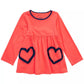 First Impressions Toddler Girls Cotton Long-Sleeve Heart Tunic Orange Size 3T