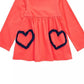 First Impressions Toddler Girls Cotton Long-Sleeve Heart Tunic Orange Size 3T