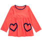 First Impressions Toddler Girls Cotton Long-Sleeve Heart Tunic Orange Size 4T