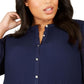 Alfani Women's Plus Size Pleated Completer Dark Blue Size 3X