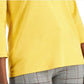 Charter Club Women's Supima Cotton 3/4 Sleeve Polo Yellow Size X-Large