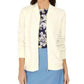 Charter Club Women's Textured Knit Bomber Jacket White Size Small