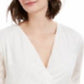 Charter Club Women's Clip-Dot Wrap Top White Size Small