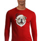 Club Room Men's Santa Bulldog Holiday Party Christmas Top Red Size X-Large