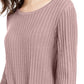 INC International Concepts Women's Ribbed Knotted Sweater Pink Size X-Large