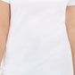 Karen Scott Women's Scalloped Studded Top White Size Small