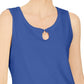 Karen Scott Women's Keyhole Hardware Tank Blue Size X-Small