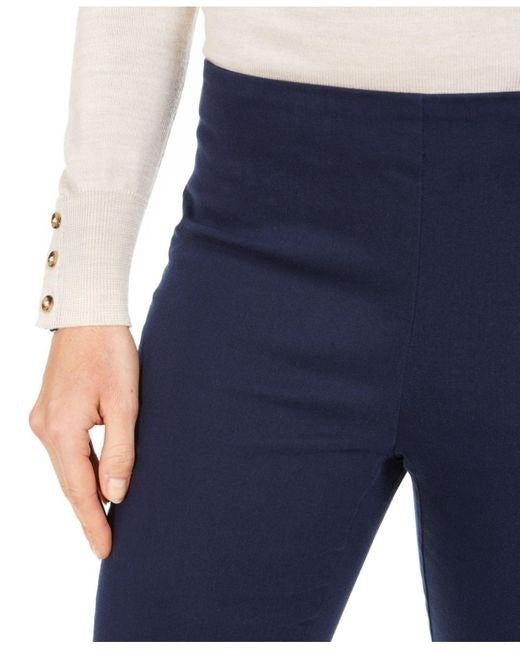 Charter Club Women's Chelsea Stretch Twill Cropped Pants Blue Size 16 Petite