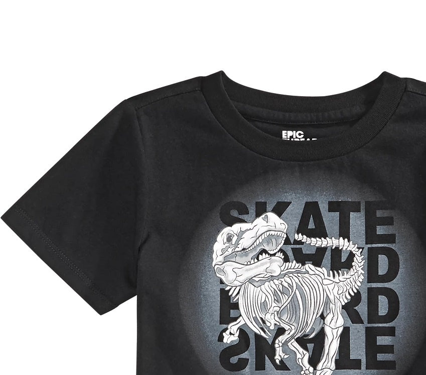 Epic Threads Toddler Boy's Skeleton Skate T-Shirt Black Size 4T