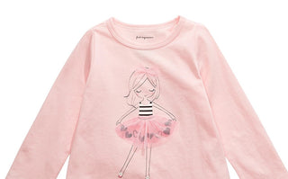 First Impressions Baby Girls Tutu Girl T-Shirt Pink Size 6-9M