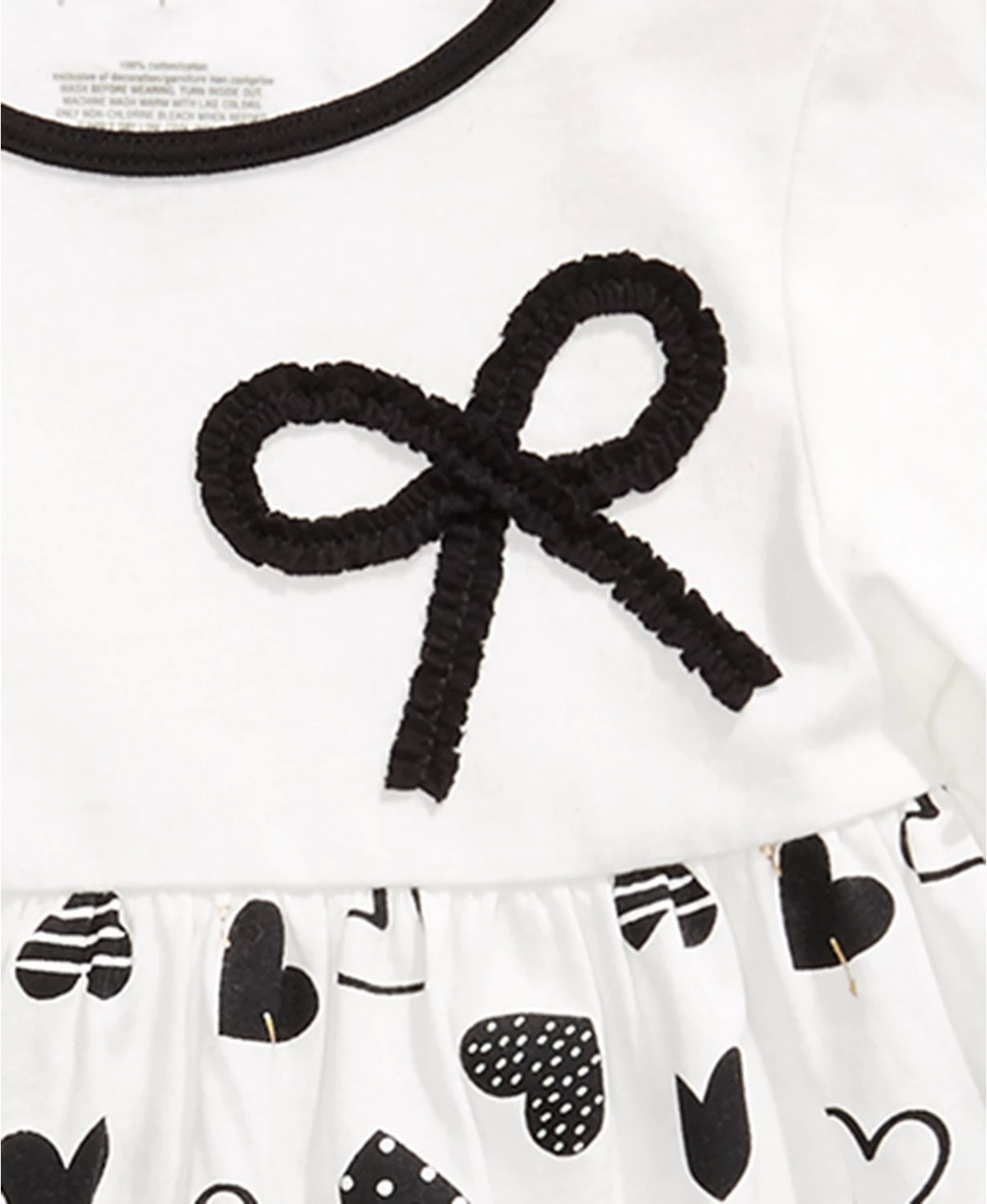 First Impressions Toddler Girls Cotton Bow Heart Tunic White Size 2T